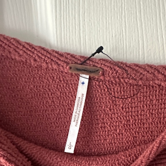 NWOT Free People Asymmetrical Neck Dolman Long Sleeve Sweater - Picture 2 of 4